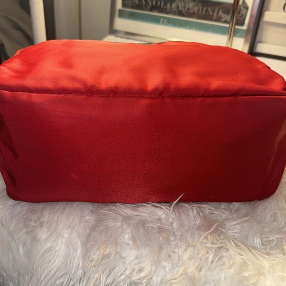 BURBERRY Bag Hand bag Tote Blue Label Nylon Red BT621 290 9 Authentic EUC - Picture 7 of 12